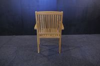 Silla de Jardín Apilable Odia Moderna de Madera de Teca Sólida, Acabado Pulido, No Requiere Ensamblaje