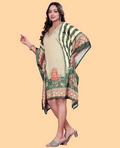 Robe kaftan élégante pour femme – Kaftan de plage imprimé coupe ample pour la collection d'été. - Product Image 2