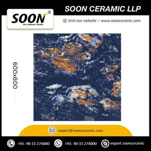 Best Selling Digital Printed Brazil Blue 600x600 High Gloss Porcelain Floor Tiles from India - Product Image 4
