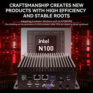 Xách tay nhỏ công nghiệp Mini PC <span class=keywords><strong>Intel</strong></span> <span class=keywords><strong>Celeron</strong></span> N100 N97 2xi226v Nics 4k kép Lan SSD ổ cứng 24x7 cơ quan giám sát không quạt thiết kế - Product Image 2