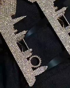 Colgante de Llave con Incrustaciones de Diamantes, Collar con Nombre Personalizado, Joyería Hip Hop, Colgante de Diamante Moissanita, Colgante de Plata de Ley 925, Oro Sólido - Product Image 3