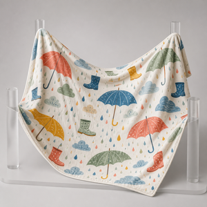 Custom Printed <b>Throw</b> Blanket Personalized Balloon Toucan Motocross Koi Orchestra Umbrella Sublimation Flannel Fleece Polyester - Product Image 1