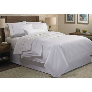 220TC Hotel Bed Sheet Single Pack of 2 Solid Stripe Cotton <b>Bedding</b> Double and King SizesHotel Home Spa and Hospital Use - Product Image 1