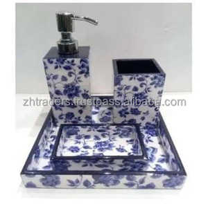 Juego de Baño de Seis Piezas de Esmalte con Diseño Personalizado, Acabado con Impresión Artística, Estilo Moderno, Color y Tamaño Personalizables para Hogar y Hotel - Product Image 4