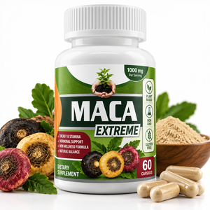 Cápsulas de Extracto de Raíz de Maca Negra, Suplemento Dietético Herbal, Certificado GMP, Vegano, 60 Cápsulas para Adultos y Recién Nacidos - Product Image 6
