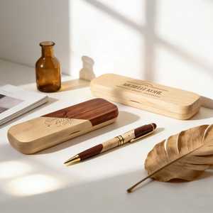 Custom Eco-Friendly Wooden Promotional Ballpoint <b>Pen</b> Personalized Logo Embossing Wooden Gift <b>Box</b> Welcome Gifts Christmas - Product Image 2