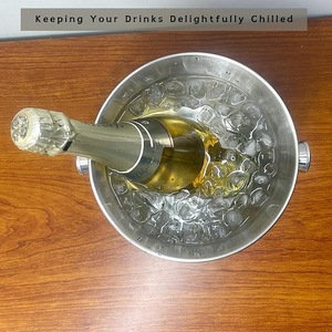 Cubo de Hielo de Acero Inoxidable Duradero con Tapa, Pinzas y Asa, Enfriador de Hielo Aislado para Fiestas, Bares Comerciales, Hoteles y Restaurantes - Product Image 6