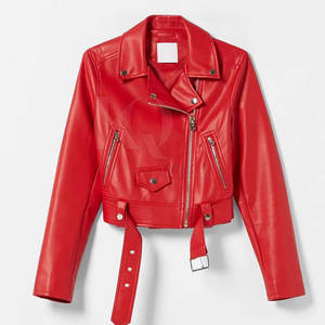 Chaqueta de Motera de Cuero Genuino de Invierno para Mujer, con Cierre, Forro Interior Suave, Corte Ajustado para Uso Diario - Product Image 5