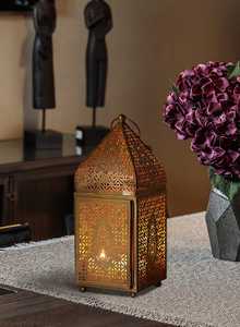Vintage Metal <b>Candle</b> <b>Holder</b> Lantern Decorative Hollow <b>Candle</b> Stand For Home Wedding Party Table Garden Decoration - Product Image 1