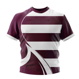 Nouvelle Arrivée en Gros : Maillot de Rugby Personnalisé 100% Polyester pour Hommes, Protection UV, Manches Courtes, Coupe Athlétique - Meilleure Vente à Prix Bas - Product Image 4