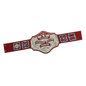 Ceinture de champion de lutte NWA Television Heavyweight - Ceinture de sport rouge personnalisable avec design ABC & CBS - Édition de collection premium - Product Image 6