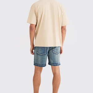 Shorts en jean baggy pour homme, coupe décontractée, imprimé uni, style skateboard, hip-hop, danse, denim, été, jambe large, coupe ample, jorts décontractés - Product Image 6