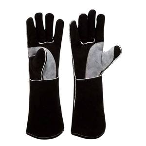 OEM Custom Logo Welding <b>Gloves</b> Heat Resistant Industrial Leather <b>Gloves</b> for Safety <b>Workwear</b> Suppliers - Product Image 4
