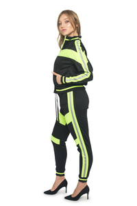Nuevo Conjunto Deportivo Casual con Capucha para Mujer, Chaqueta con Cremallera y Pantalones con Bloques de Color, Logotipo Personalizado - Product Image 4