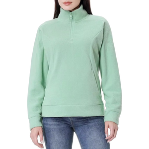 100% High Quality Lightweight Fleece Polyester/Cotton Eco-Friendly Minimalist Stand <b>Quarter</b> <b>Zip</b> <b>Sweatshirt</b> Breathable Front - Product Image 3