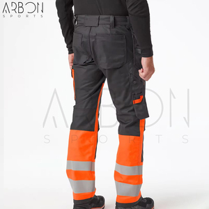 กางเกงทำงานสีส้มสะท้อนแสงแบบหนาพิเศษ มีกระเป๋าแบบ Holster สำหรับงานก่อสร้างและอุตสาหกรรม - Product Image 2