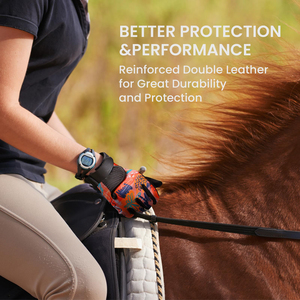 Super Grip Genuine Leather Horse Riding <b>Gloves</b> Anti-Slip <b>Moisture</b> Wicking Comfortable and Breathable for Winter Daily Use - Product Image 6