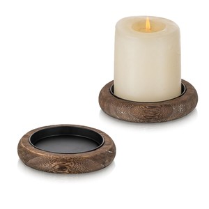 ชุดเชิงเทียนไม้ชีแชมทำมือ - เชิงเทียนไม้สไตล์เรียบง่ายขายส่ง - Product Image 4