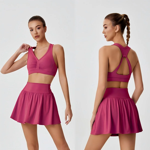 Combinaison de yoga respirante sans coutures, col rond, bretelles non convertibles, taille mi-haute élastique, longueur intégrale, sans manches, couleur unie, 100% coton - Product Image 4