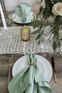 Serviettes de table couleur vert sauge, serviettes en coton unies faites à la main pour les faveurs de mariage, la décoration de table d'hôtel et de la maison - Product Image 4