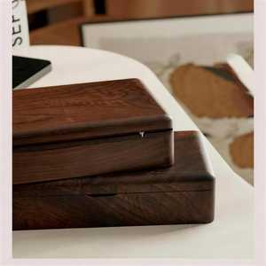 Boîte à bijoux en bois naturel, faite à la main, design classique, durable, organisateur multifonctionnel personnalisé avec couvercle pour emballage cadeau de bijoux - Product Image 2