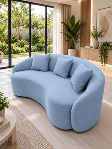 Canapé incurvé Cello Light par Emerald Sofa, canapé rond moderne et contemporain pour salon, studio, fabricant de tissus sur mesure - Product Image 5
