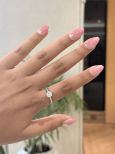 Elegant round lab grown diamond channel set ring 0.97 carat vvs vs ef solid gold fine jewelry anniversary <b>present</b> - Product Image 1