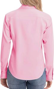 Camisas de Vestir Personalizadas para Mujer, Manga Larga, Blusas de Oficina Casuales, Ecológicas, Transpirables, 100% Algodón, Silueta Recta - Product Image 4
