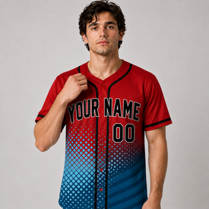 Camiseta de Entrenamiento de Béisbol Personalizada, Jersey de Béisbol Personalizado para Fuera del Campo, Diseño Sublimado con Rayas, Uniforme de Béisbol para Hombre - Product Image 5