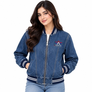 2026 <b>Women</b> Bomber <b>Jacket</b> <b>Windbreaker</b> Breathable Custom Logo Design Plus Size Winter Stand Collar Nylon OEM Service Best Selling - Product Image 1