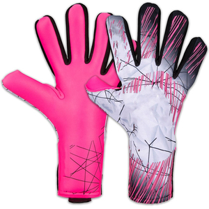Gants de gardien de but de football professionnels de haute qualité, en PU, antidérapants, avec fermeture à lacets réglables, protection des doigts et du pouce - Product Image 1