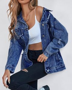 <b>Custom</b> Women <b>Denim</b> <b>Jacket</b> Classic Blue Cotton Button Up Jean Coat Casual Street Fashion Comfortable Premium Daily Wear Style - Product Image 5