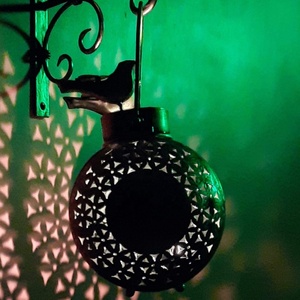 Sắt thủ công kim loại rắn đèn lồng chim dễ chịu trần trang trí nội thất treo <span class=keywords><strong>tealight</strong></span> người giữ ngọn nến bóng hình dạng để sử dụng nhà - Product Image 5