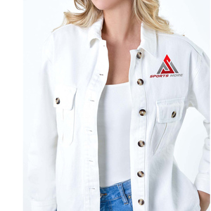 Veste en jean pour femme, très tendance, avec design personnalisé, veste en denim pour femme pour l'extérieur, mode - Product Image 4
