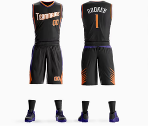 Ensemble de maillots de basket-ball personnalisés de haute qualité, style uni, vêtements de sport respirants avec impression du logo de l'équipe - Product Image 4