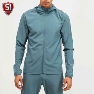 Ensemble de survêtement à capuche pour homme Sumroos Industry, manches longues, couleur unie, polyester léger, fermeture éclair, tenue sportive pour le printemps - Product Image 2