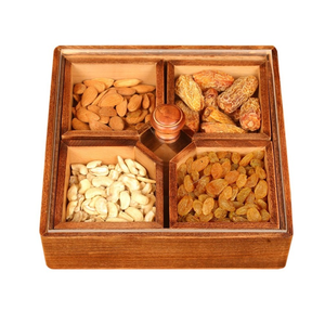 Unique Handmade Modern Sustainable Wooden Dry Fruit Box Perfect for Home <b>Table</b> Decor Wedding Party Gifted Use - Product Image 1