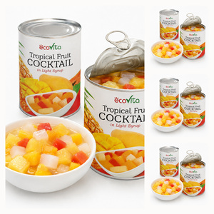 Factory In Vietnam Hot Sale Competitive Price Mixed Fruit Cocktail in Syrup Packed in Various Size Can - Product Image 1