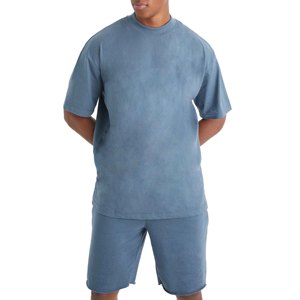 Nouvelle Collection 2026 – Ensemble T-shirt et Short en Molleton de Coton Respirant pour Homme, Style Urbain, Qualité Supérieure, Service OEM, Vente en Gros - Product Image 1