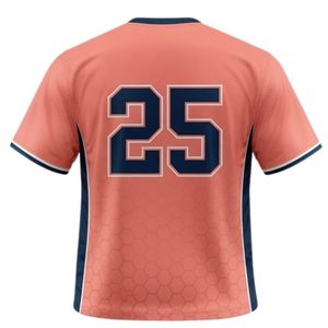 Jersey de Lacrosse Unisex Color Coral Marino, Poliéster, Corte Atlético, Ropa Deportiva Ligera, Ropa de Entrenamiento para Equipos - Product Image 2