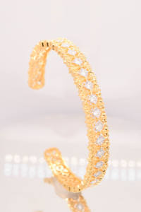 Venta al por mayor LAVINA Mujeres de lujo 925 de plata de imitación de diamantes brazalete italiano-Regalo Chapado en oro - Product Image 3