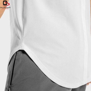 T-shirts de sport en maille premium doux au toucher, coupe ajustée, respirants, séchage rapide, impression personnalisée pour le fitness et le confort quotidien - Product Image 6