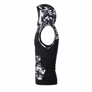 Haut à capuche sans manches 100 % coton personnalisé en forme de cœur pour homme et femme, idéal pour l'hiver et le sport - Product Image 2
