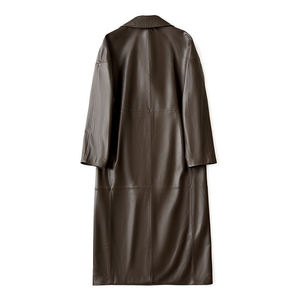 Manteau long en cuir d'agneau véritable 2026, dernières tendances, pour femme, couleurs personnalisables, imperméable, chaud, hiver, élégant, boutons en corne - Product Image 4