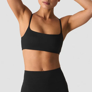 Soutien-gorge de sport à bretelles pour femme de haute qualité, personnalisable OEM, uni, pour l'entraînement, ajusté, en élasthanne et spandex, pour la course en extérieur - Product Image 4