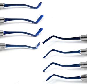 Juego de instrumentos de relleno compuesto restaurativo recubierto de titanio azul dental de 4 piezas-Certificado CE - Product Image 2