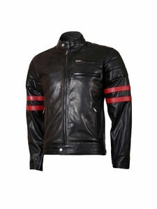 Veste en cuir noir X-Men Origins Wolverine - Product Image 1