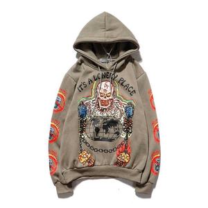 Rhinestone Skeleton <b>Hoodie</b> Rhinestone <b>Full</b> <b>Zip</b> <b>up</b> Asid Wash <b>Hoodie</b> Streetwear <b>Full</b> <b>Zip</b> <b>up</b> <b>Hoodie</b> Rhinestone - Product Image 6