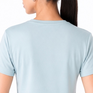 เสื้อครอปท็อปพิมพ์ลายสำหรับผู้หญิง คอกลม แขนสั้น สไตล์ลำลอง สำหรับฤดูร้อน รับผลิตแบบ OEM พร้อมออกแบบลายพิมพ์ตามสั่ง - Product Image 5