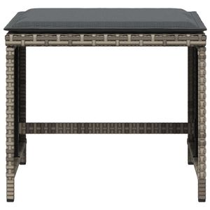 Taburetes de patio de ratán polivinílico gris de 4 piezas con cojines 15,7 \ "x15.7 \" x13.8 \ "15,7 \" x15.7 \ "x13.8 \" Juego de sillas - Product Image 5